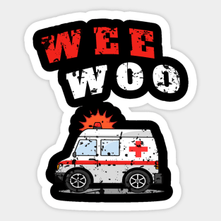 WEE WOO Ambulance! Splat Edition Sticker